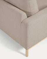 Sofa Mihaela für 3 Sitzer mit Chaiselongue links mit Mikro-Bouclé-Bezug in Grau 264 cm - ZEN ZONE Furniture