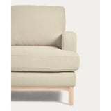 Sofa Mihaela für 3 Sitzer mit Chaise Longue links aus Bouclé-Bezug in Weiß 264 cm - ZEN ZONE