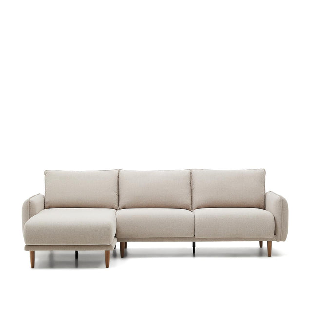 Carlota 3-Sitzer-Sofa mit Chaiselongue rechts/links beige 262 cm - ZEN ZONE