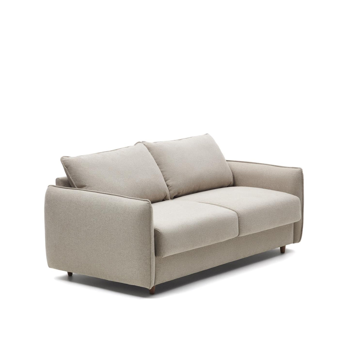 Carlota 2-Sitzer Bettsofa aus Chenille in Beige 140 cm - ZEN ZONE