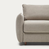 Carlota 2-Sitzer Bettsofa aus Chenille in Beige 140 cm - ZEN ZONE