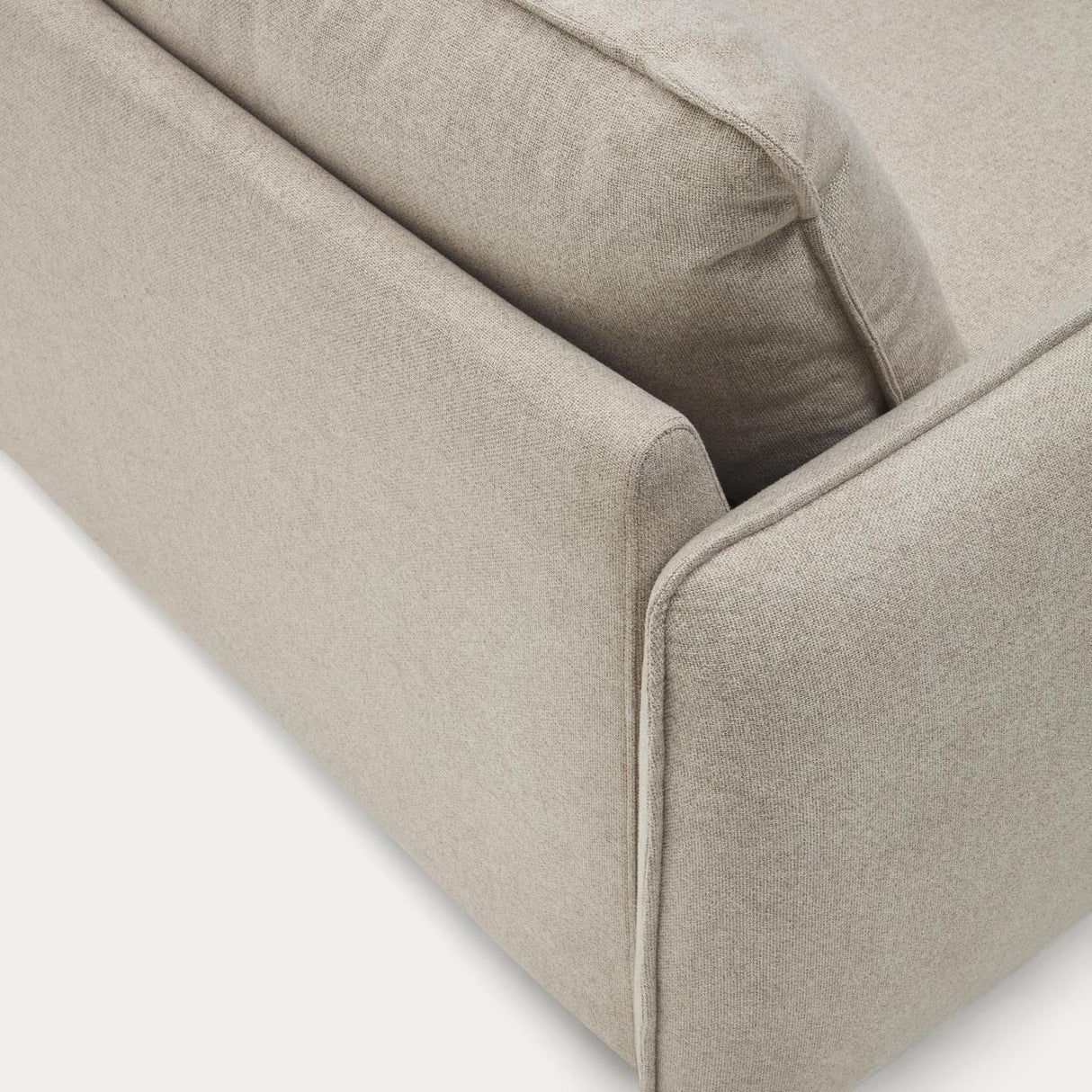 Carlota 2-Sitzer Bettsofa aus Chenille in Beige 140 cm - ZEN ZONE