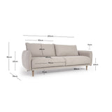 Sofa Carlota für 3 Sitzer beige 213 cm - ZEN ZONE