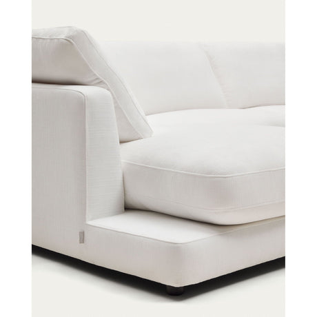 Gala 4-Sitzer-Sofa mit Chaiselongue links weiß 300 cm - ZEN ZONE