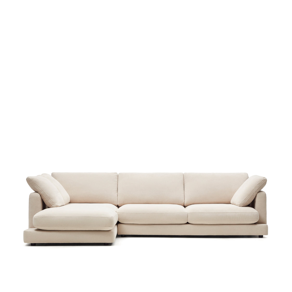 Gala 4-Sitzer-Sofa mit Chaiselongue links beige 300 cm - ZEN ZONE