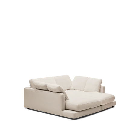 Gala 3-Sitzer Sofa mit doppelter Chaiselongue beige 210 cm - ZEN ZONE