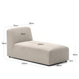 Neom Chaiselongue-Modul in Beige 152 x 75 cm - ZEN ZONE