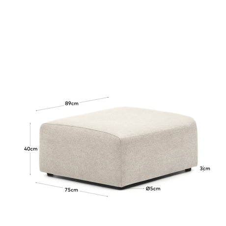 Neom Pouf Randmodul in Beige 75 x 89 cm - ZEN ZONE