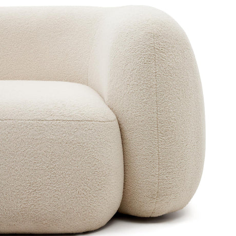 Martina 3-Sitzer-Sofa mit  Bouclé in Off-White 246 cm - ZEN ZONE