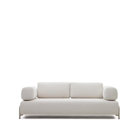 Compo 3-Sitzer-Sofa beige und Metallgestell  grau 232 cm - ZEN ZONE