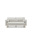 Debra 2-Sitzer-Sofa mit Bezug in perlfarbener Chenille Beine Finish natur 182 cm - ZEN ZONE