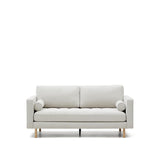 Debra 2-Sitzer-Sofa mit Bezug in perlfarbener Chenille Beine Finish natur 182 cm - ZEN ZONE