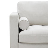 Debra 2-Sitzer-Sofa mit Bezug in perlfarbener Chenille Beine Finish natur 182 cm - ZEN ZONE