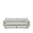 Debra 3-Sitzer-Sofa mit Bezug in perlfarbener Chenille Beine Finish natur 222 cm - ZEN ZONE