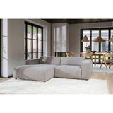 WILLARD Modulares Sofa Chaise Longue Links Beige 234x161x70cm - ZEN ZONE