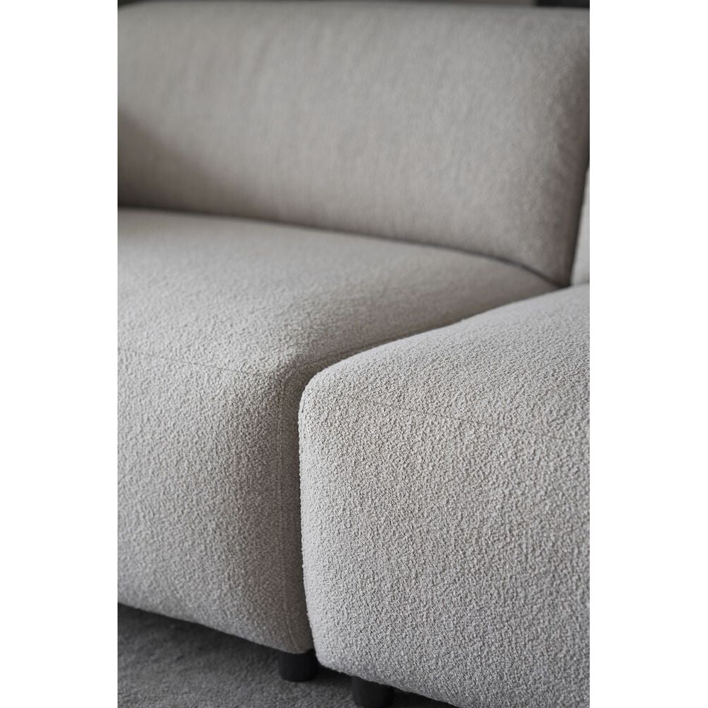 WILLARD Modulares Sofa Chaise Longue Rechts Hellbeige 312x161x70cm - ZEN ZONE