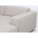 WILLARD Modulares Sofa Chaise Longue Rechts Hellbeige 234x161x70cm - ZEN ZONE