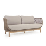 Catalina 3-Sitzer Sofa aus beigem Seil und massivem Akazienholz 170 cm 100% FSC - ZEN ZONE