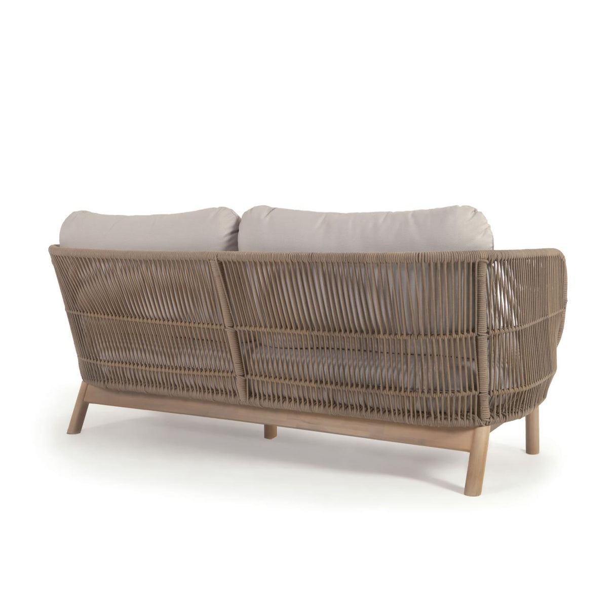 Catalina 3-Sitzer Sofa aus beigem Seil und massivem Akazienholz 170 cm 100% FSC - ZEN ZONE